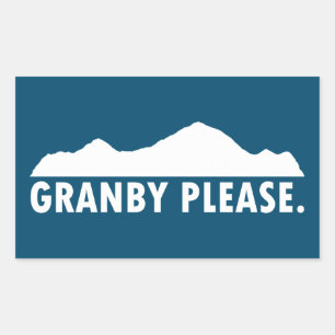 Pegatina Rectangular Granby Colorado Please