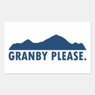 Pegatina Rectangular Granby Colorado Please