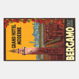 Pegatina Rectangular Grand Hotel Modern Berganmo Italia