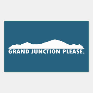 Pegatina Rectangular Grand Junction Colorado Please
