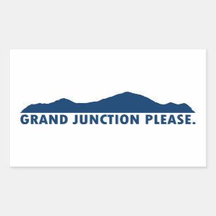 Pegatina Rectangular Grand Junction Colorado Please