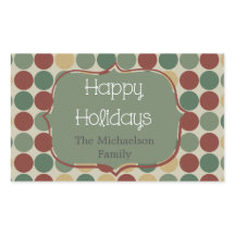 Grandes puntos retro Navidades Pegatinas de vacaci