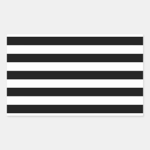 Pegatina Rectangular grandes rayas negras