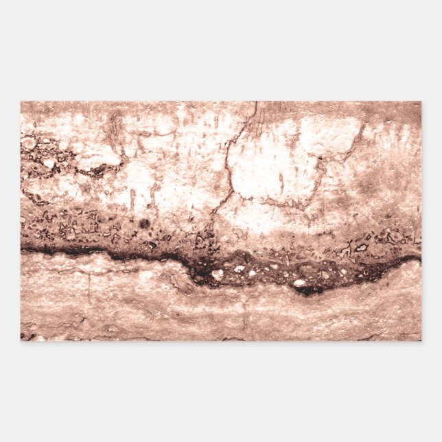 Pegatina Rectangular Granito naranja quemado beige marrón moderno  (Anverso)