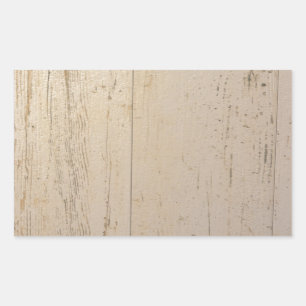Pegatina Rectangular Grano de madera texturada lavado blanco