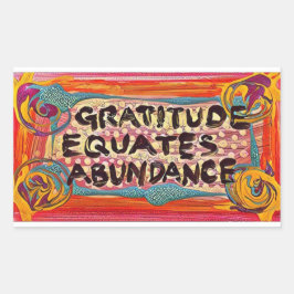 Pegatina Rectangular Gratitud de LuckyPen