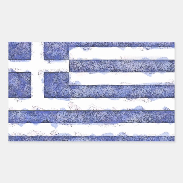 Pegatina Rectangular Grecia (Anverso)