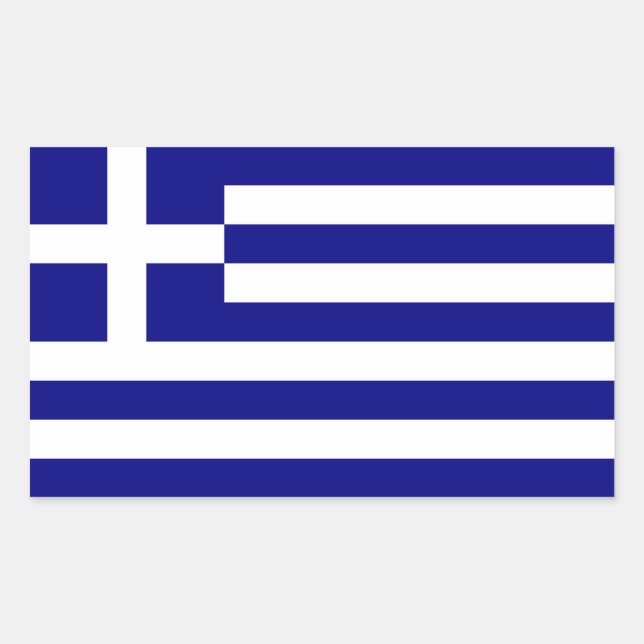 PEGATINA RECTANGULAR GRECIA (Anverso)