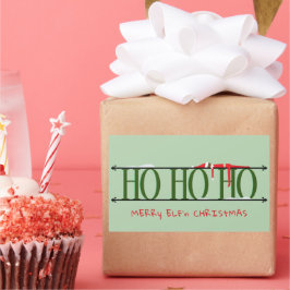 Pegatina Rectangular Green Elf Shenanigans