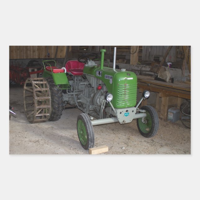 Pegatina Rectangular Green Steyr Tractor KL I (Anverso)
