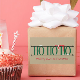 Pegatina Rectangular Green & Tan Elf Shenanigans