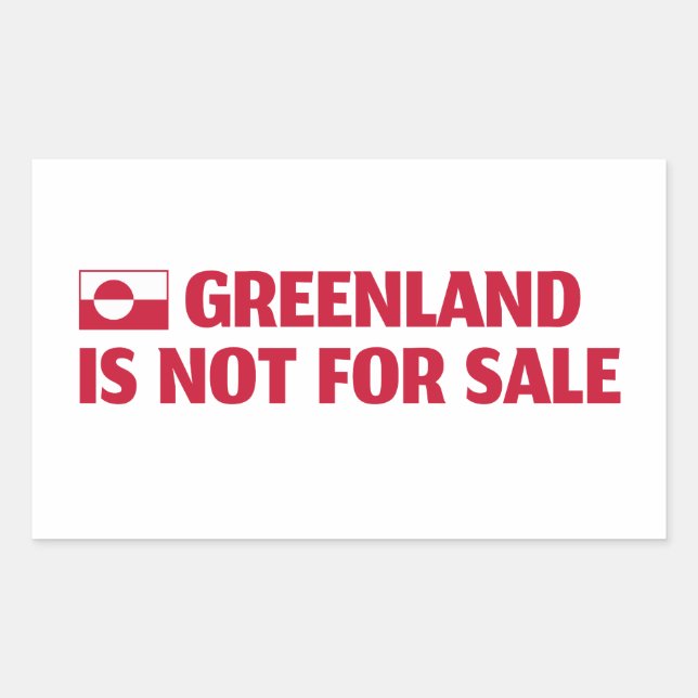 Pegatina Rectangular Greenland is not for sale! (Anverso)