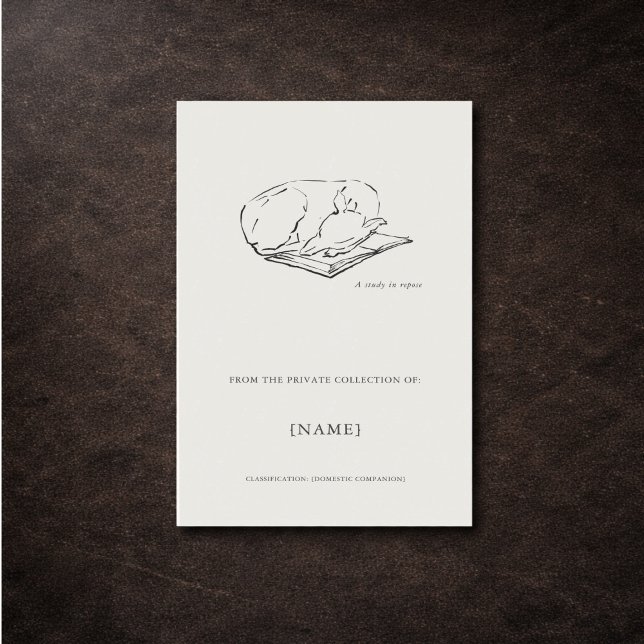 Pegatina Rectangular Greyhound- Custom Ex libris bookplate  (Subido por el creador)