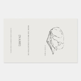 Pegatina Rectangular Greyhound- Ex libris bookplate Sticker