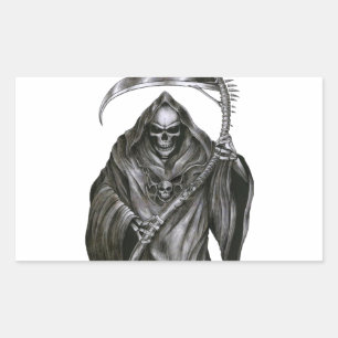 Pegatina Rectangular Grim Reaper