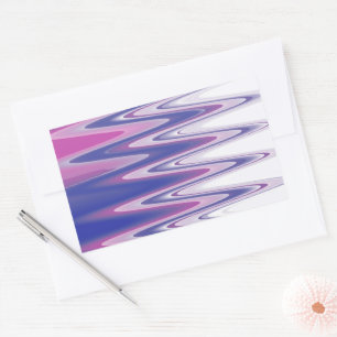 Pegatina Rectangular Gris azul de Fuchsia