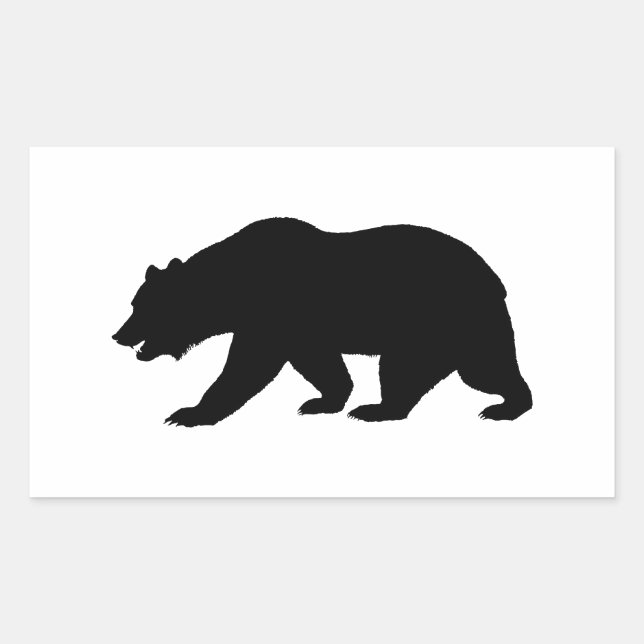 Pegatina Rectangular Grizzly Bear (Anverso)