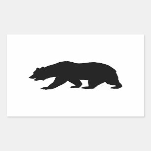 Pegatina Rectangular Grizzly Bear