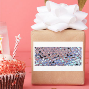 Pegatina Rectangular Groovy Disco Ball Mirror Ball Disco Globe