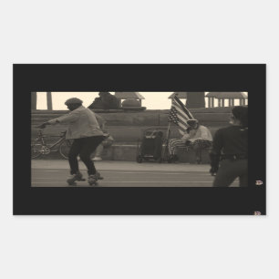 Pegatina Rectangular Groovy United Skates Summertime Photo