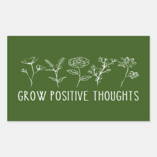 Pegatina Rectangular Grove pensamientos positivos estéticos
