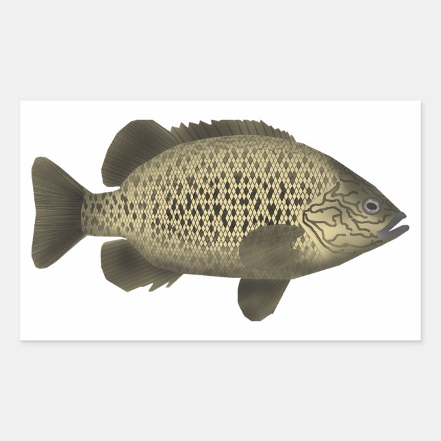 Pegatina Rectangular Grunter de carbón (Anverso)