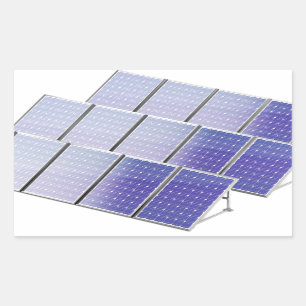 Pegatina Rectangular Grupo de los paneles solares