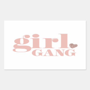 Pegatina Rectangular Grupos chicas de pandillas de amigos