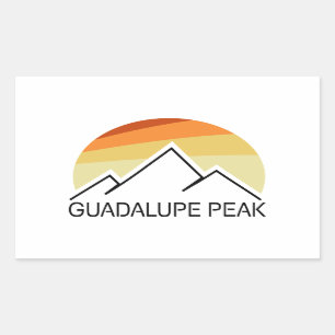 Pegatina Rectangular Guadalupe Peak Retro