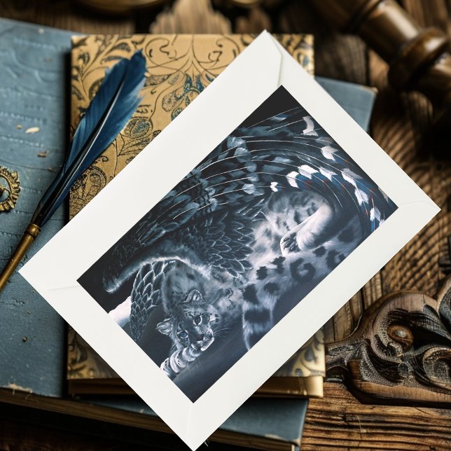 Pegatina Rectangular Guardian alas de Leopardo de las Nieves Fantasía V (Subido por el creador)