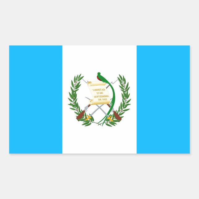 Pegatina Rectangular Guatemala (Anverso)