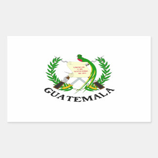 Pegatina Rectangular GUATEMALA - emblema/bandera/escudo de armas/símbol