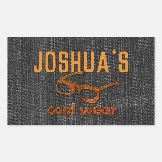 Pegatina Rectangular Guay Denim Look (Anverso)