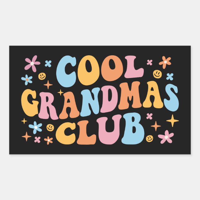 Pegatina Rectangular Guay Grandmas Club III (Anverso)