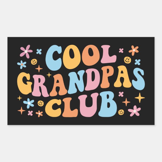 Pegatina Rectangular Guay Grandpas Club III (Anverso)