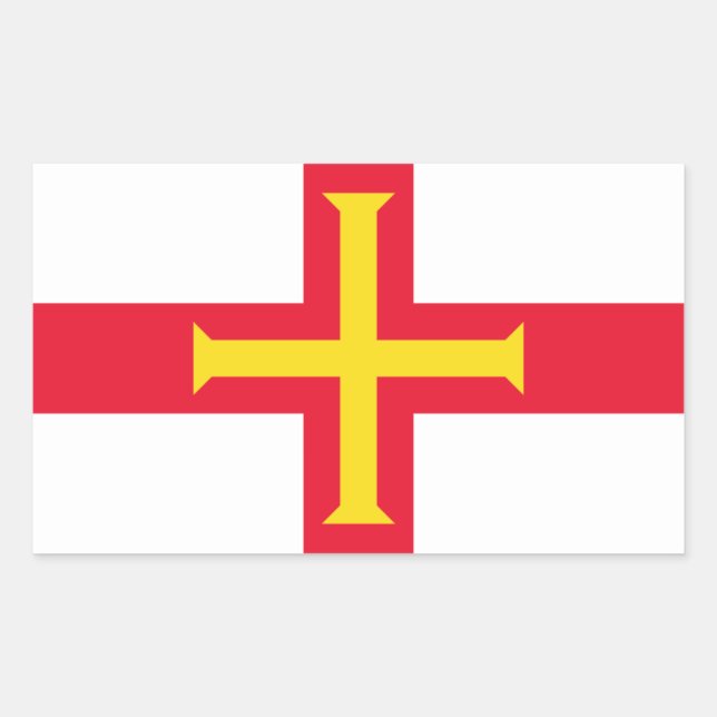 Pegatina Rectangular Guernsey Flag GG (Anverso)