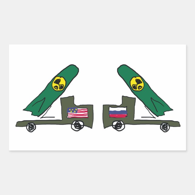 Pegatina Rectangular Guerra Fría (Anverso)