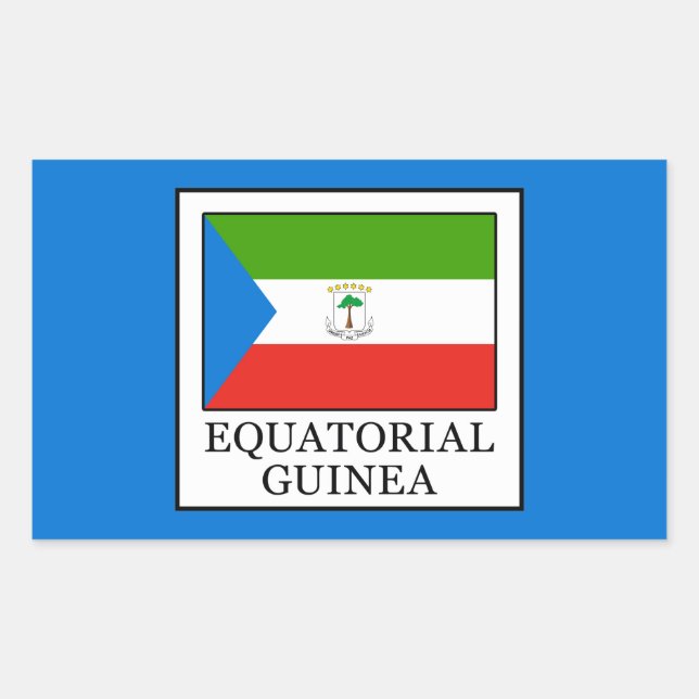 Pegatina Rectangular Guinea Ecuatorial (Anverso)