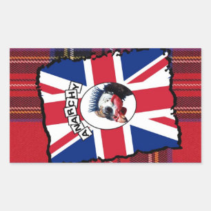 Pegatina Rectangular guineafowlc de punk