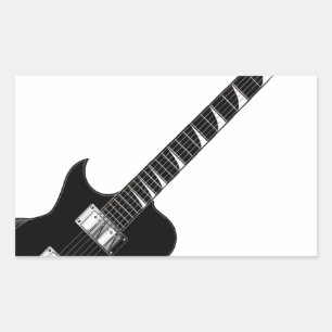 Pegatina Rectangular Guitarra eléctrica