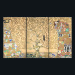 Pegatina Rectangular Gustav Klimt - Árbol de Frisas Estúclet<br><div class="desc">Stoclet Frieze Triptych: Tree of Life,  Fulfillment,  Expectation - Gustav Klimt,  Cardboard,  1909</div>