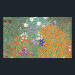 Pegatina Rectangular Gustav Klimt Flor Jardín Naturaleza<br><div class="desc">Un bonito cuadro del jardín,  un cuadro clásico de Gustav Klimt,  llamado Cottage Garden,  o Bauergarten,  1907,  que se encuentra cerca de un jardín de flores,  un cuadro de flores de colores.</div>