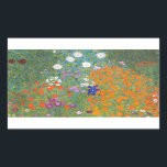 Pegatina Rectangular Gustav Klimt Flor Jardín Naturaleza<br><div class="desc">Un bonito cuadro del jardín,  un cuadro clásico de Gustav Klimt,  llamado Cottage Garden,  o Bauergarten,  1907,  que se encuentra cerca de un jardín de flores,  un cuadro de flores de colores.</div>