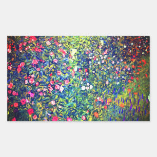 Pegatina Rectangular Gustav Klimt Italian Garden