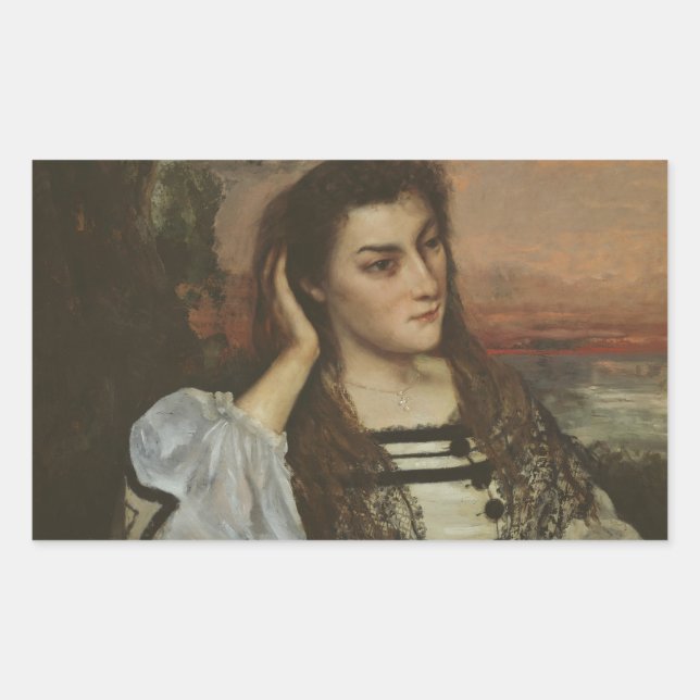 Pegatina Rectangular Gustave Courbet - Reverie (Anverso)