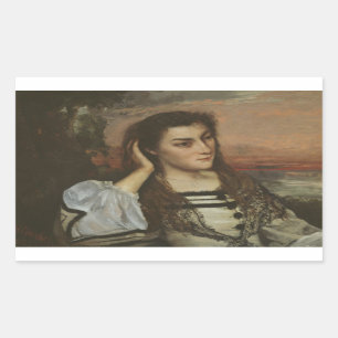 Pegatina Rectangular Gustave Courbet - Reverie