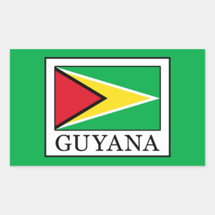 Pegatina Rectangular Guyana
