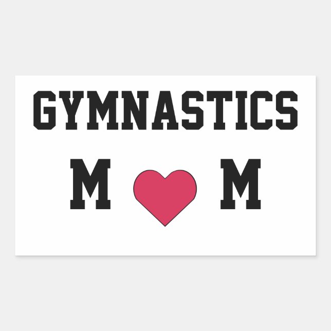 Pegatina Rectangular Gymnastics Mom (Anverso)