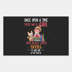 Pegatina Rectangular Había Una Vez Un Chica Que Realmente Libera