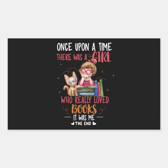 Pegatina Rectangular Había Una Vez Un Chica Que Realmente Libera (Anverso)